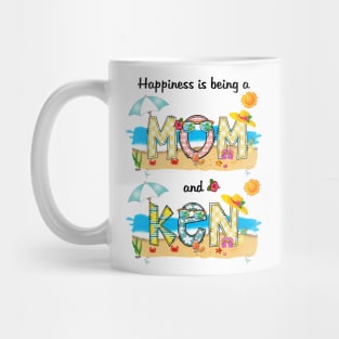 Happiness Is Being A Mom And Ken Summer Beach Happy Mother's Mug